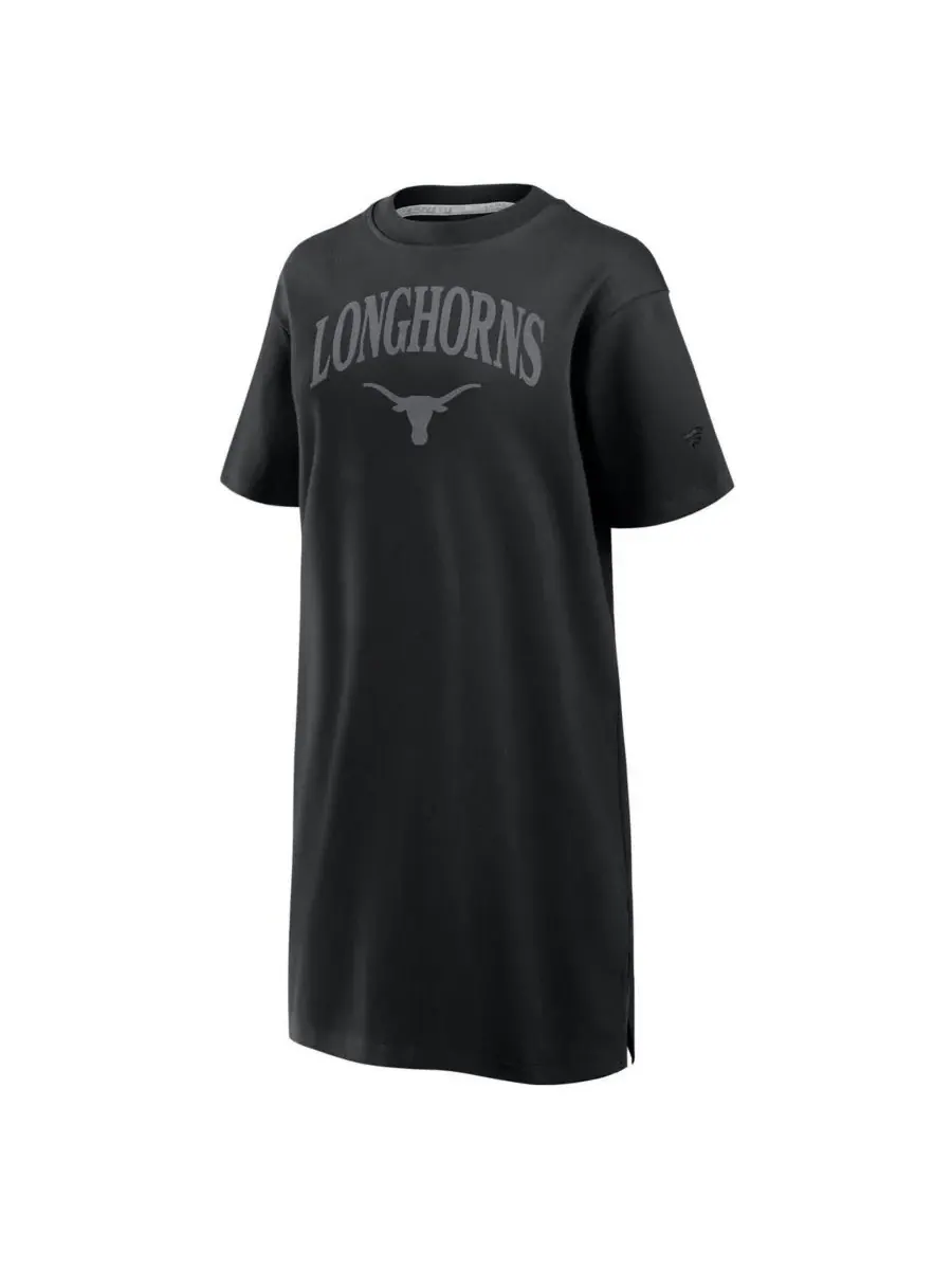 Fanatics Женское черное платье-футболка из смесовой ткани с символикой команды Texas Longhorns — изображение 2 из 3, черный