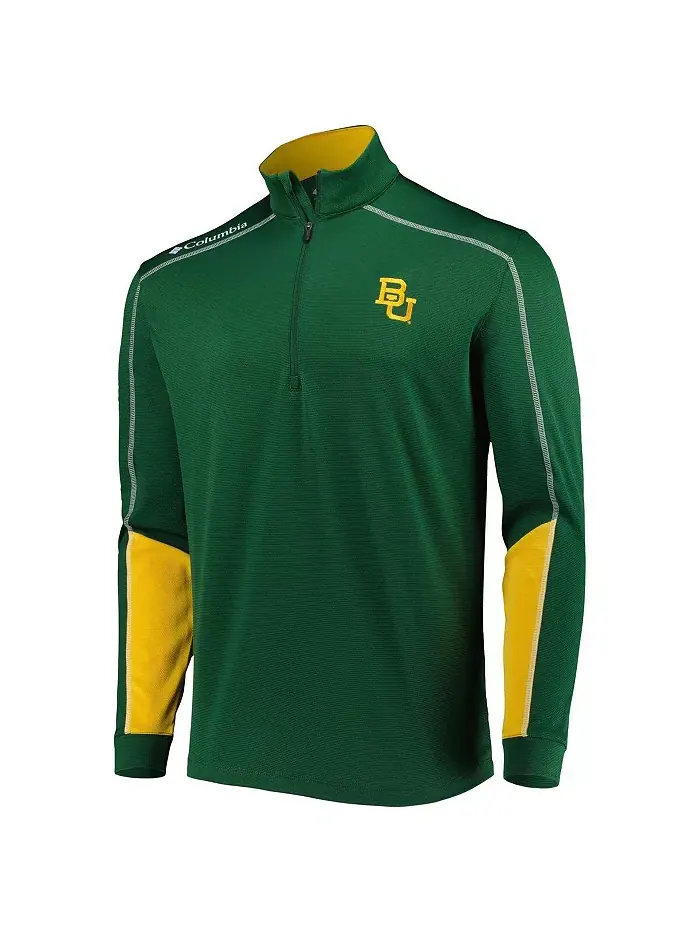 Мужская зеленая толстовка Baylor Bears Wick с молнией до четверти Columbia — изображение 2 из 3
