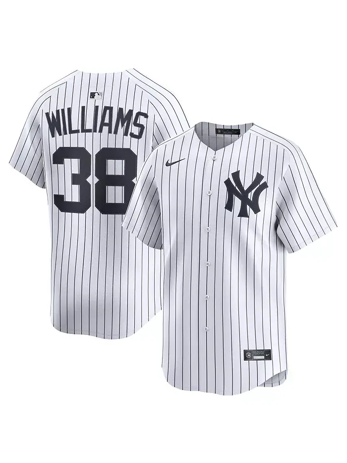 Мужская бейсбольная джерси New York Yankees домашняя лимитированная Devin Williams White Nike — изображение 1 из 3