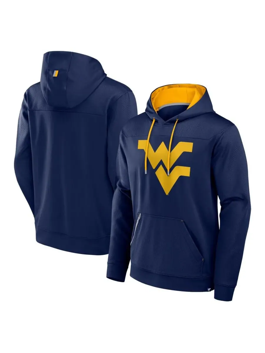Fanatics Мужская толстовка с капюшоном West Virginia Mountaineers Defender Dot Faded Primary — изображение 1 из 3