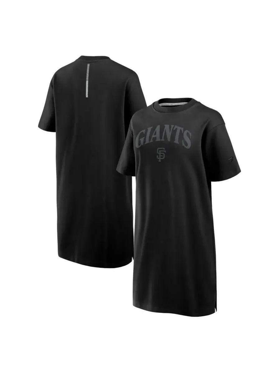 Fanatics Женское черное хлопковое платье с символикой команды San Francisco Giants — изображение 1 из 3, черный