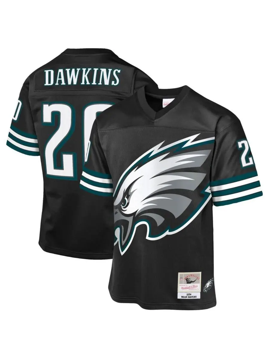 Mitchell & Ness Футболка Брайана Докинса "Филадельфия Иглз" 2004 года, черная, в стиле ретро, для — изображение 1 из 3