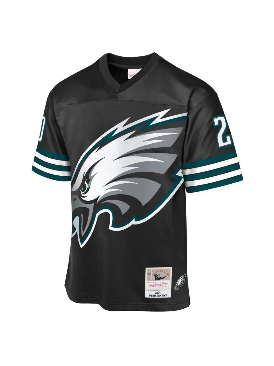 Mitchell & Ness Футболка Брайана Докинса "Филадельфия Иглз" 2004 года, черная, в стиле ретро, для — изображение 3 из 3