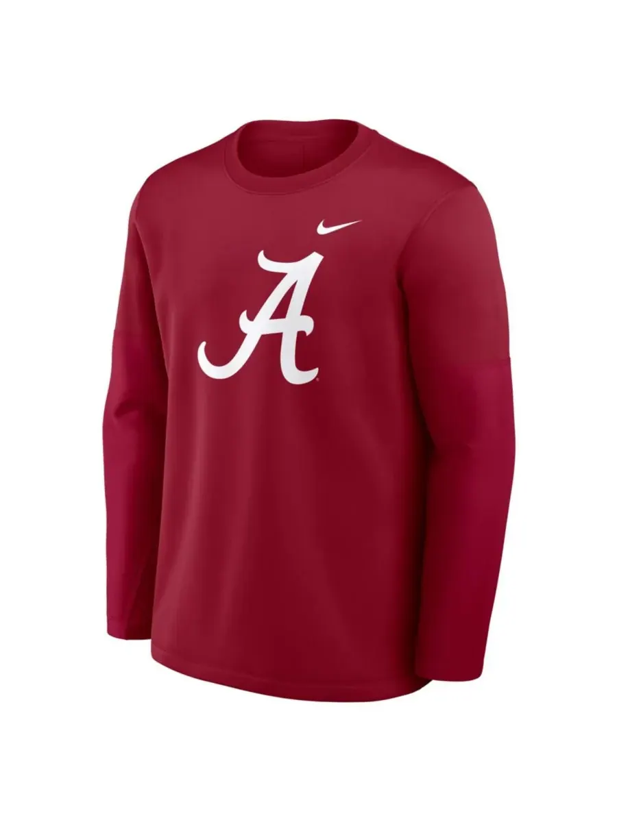 Nike Мужская футболка с длинным рукавом "Crimson Alabama Crimson Tide 2025 Sideline Coach — изображение 5 из 5, красный