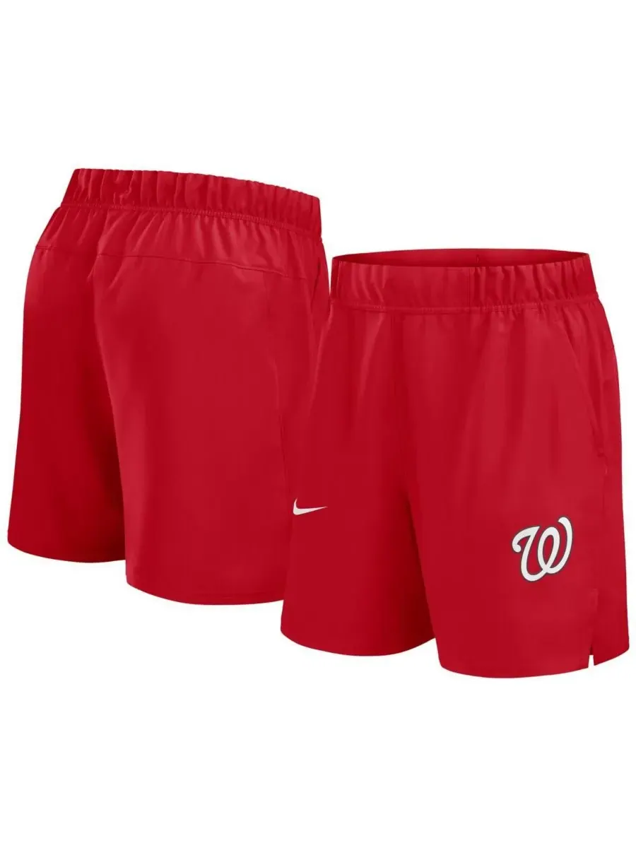 Nike Мужские красные шорты Washington Nationals Woven Victory Performance Shorts — изображение 1 из 3, красный
