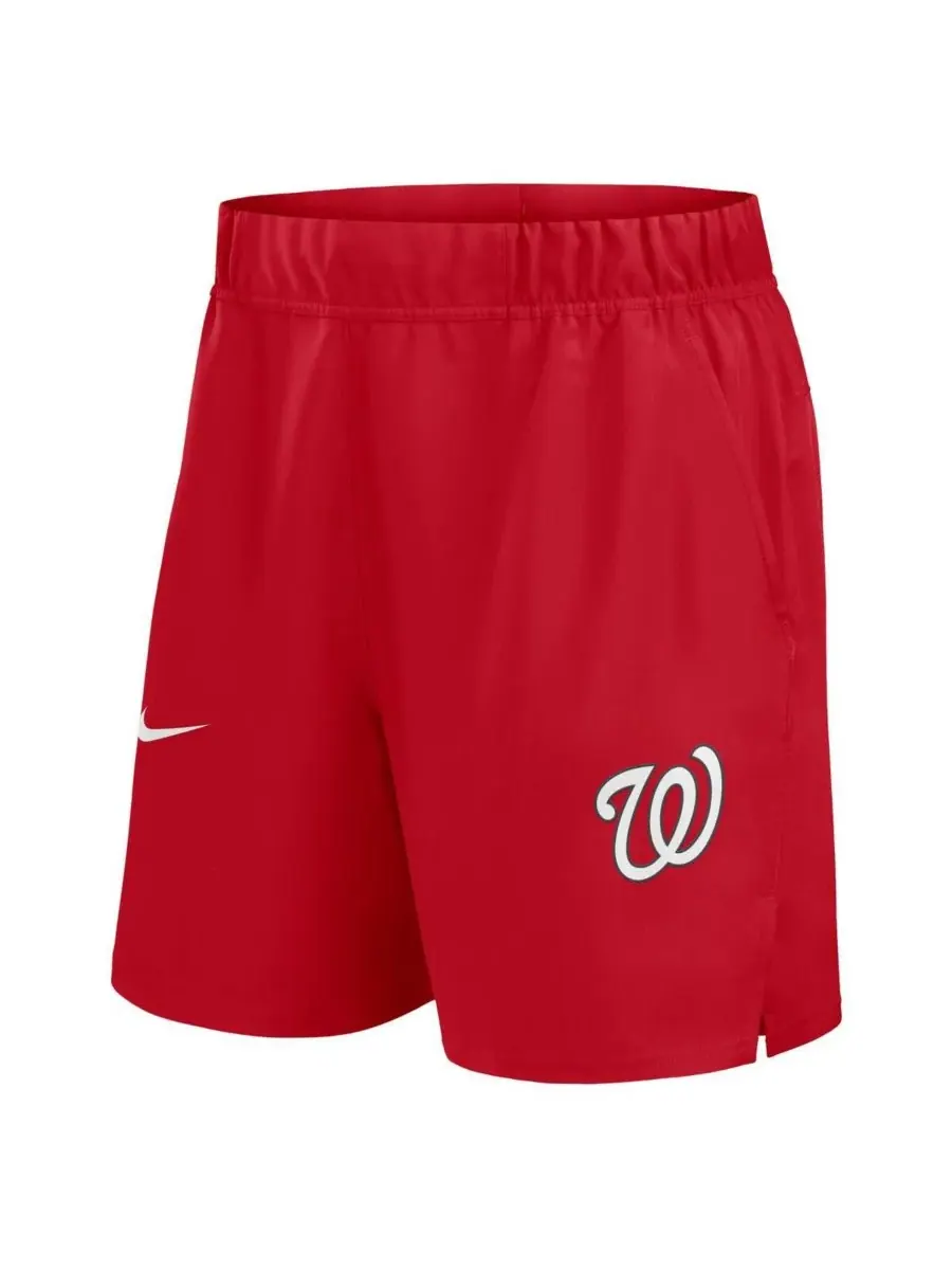 Nike Мужские красные шорты Washington Nationals Woven Victory Performance Shorts — изображение 2 из 3, красный