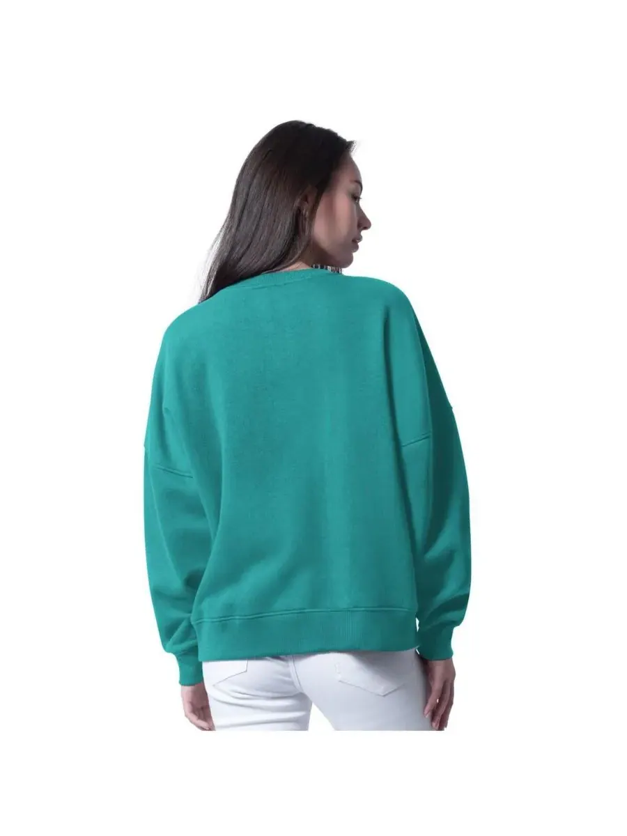 Женская толстовка Aqua Miami Dolphins Oversized Feud G-III 4Her by Carl Banks — изображение 2 из 2, голубой