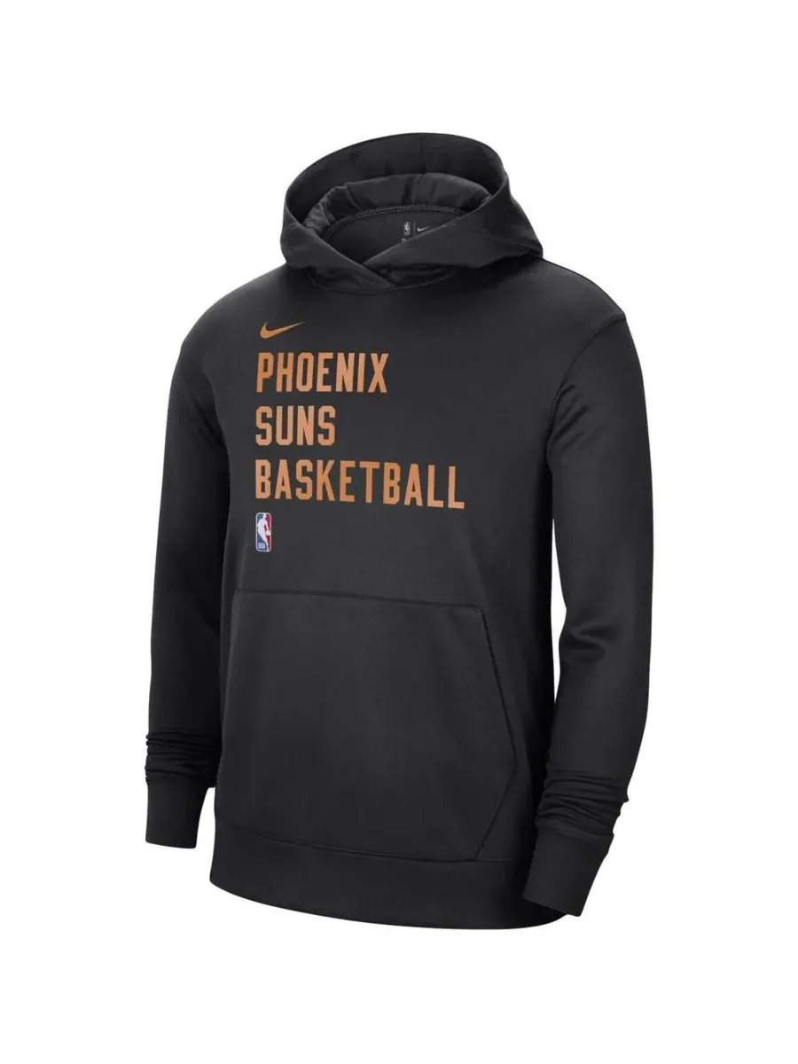 Nike Мужская и женская черная толстовка с капюшоном Phoenix Suns 2023/24 Performance Spotlight для — изображение 2 из 3