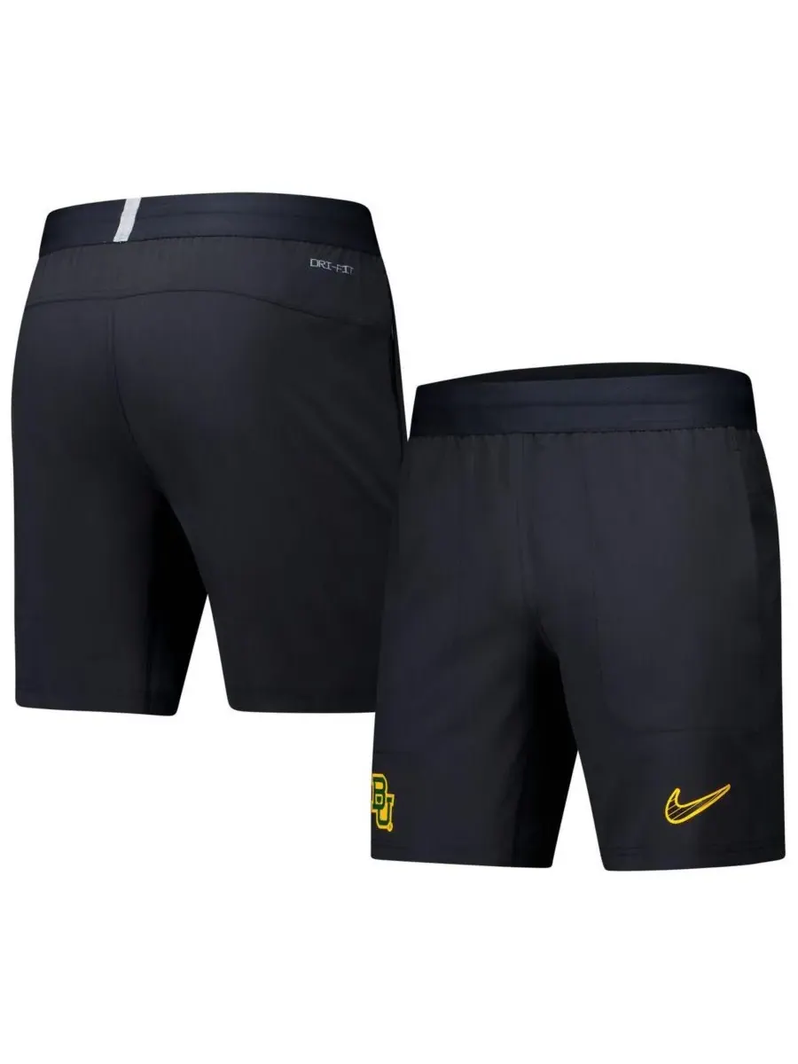 Nike Мужские черные тканые шорты Baylor Bears 2024/25 для игры на боковой линии поля — изображение 1 из 3, черный