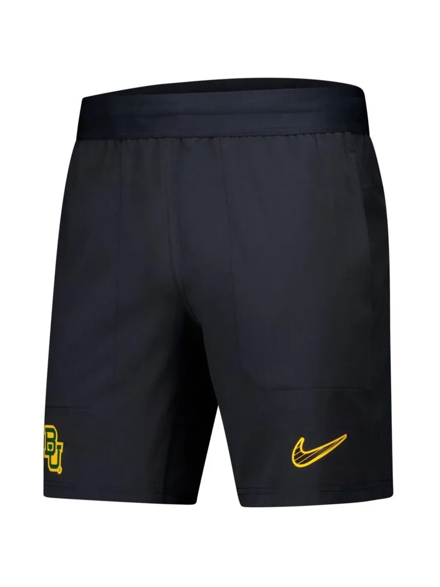 Nike Мужские черные тканые шорты Baylor Bears 2024/25 для игры на боковой линии поля — изображение 3 из 3, черный