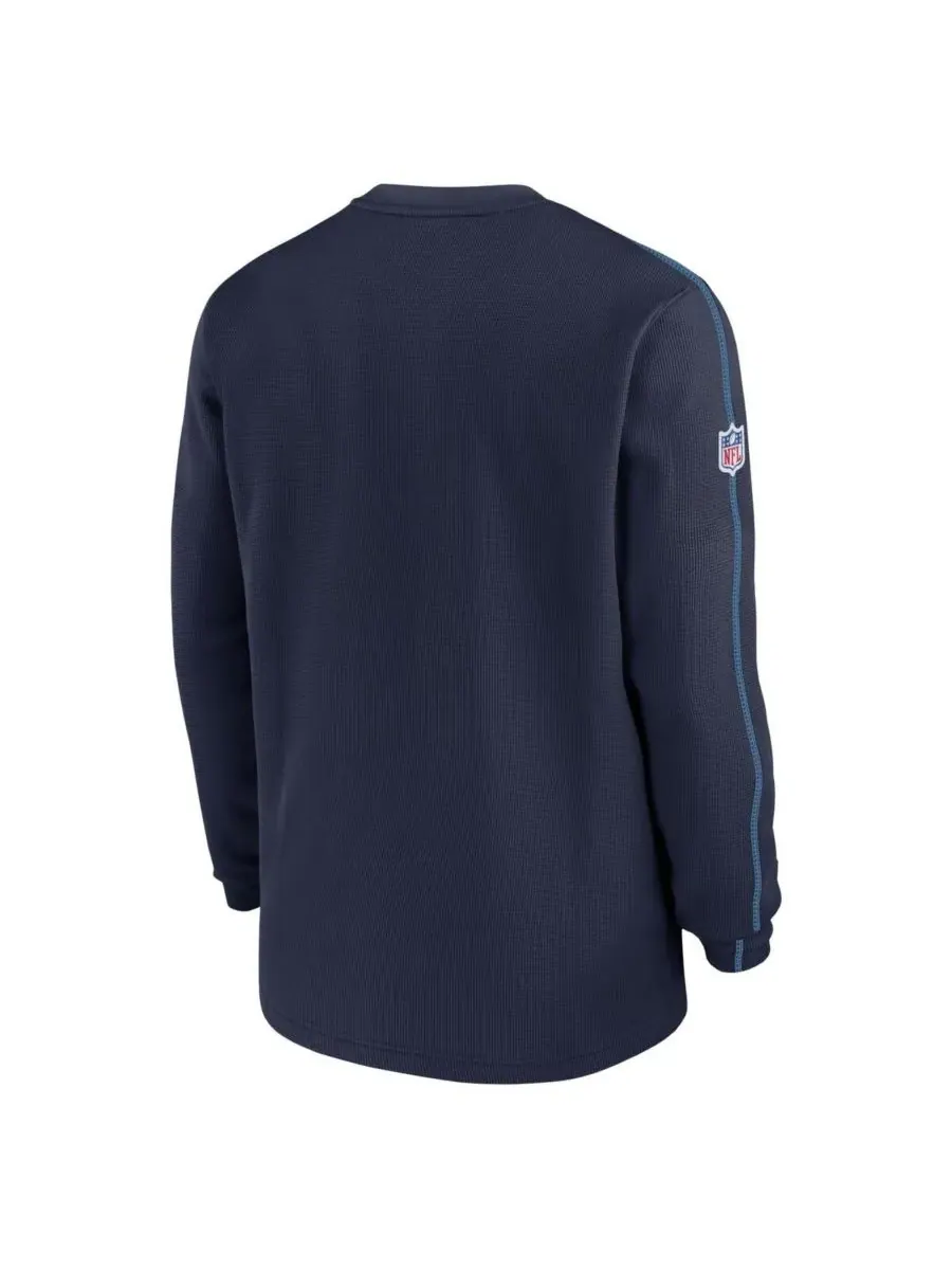 Nike Мужская темно-синяя футболка с длинным рукавом для тренеров команды Tennessee Titans 2024 — изображение 3 из 3