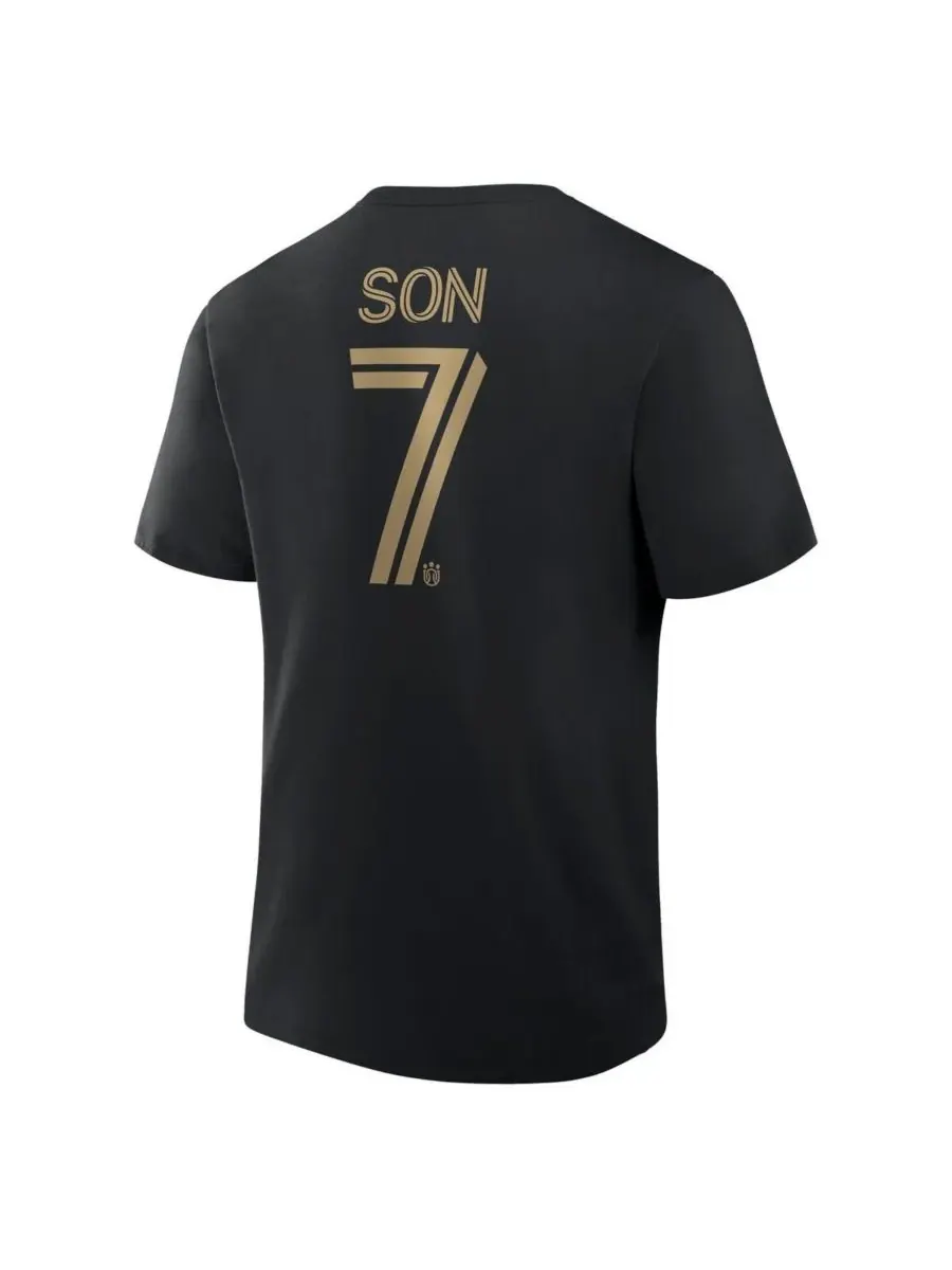 Fanatics Мужская черная футболка LAFC с именем и номером игрока Сон Хын Мина — изображение 3 из 3, черный