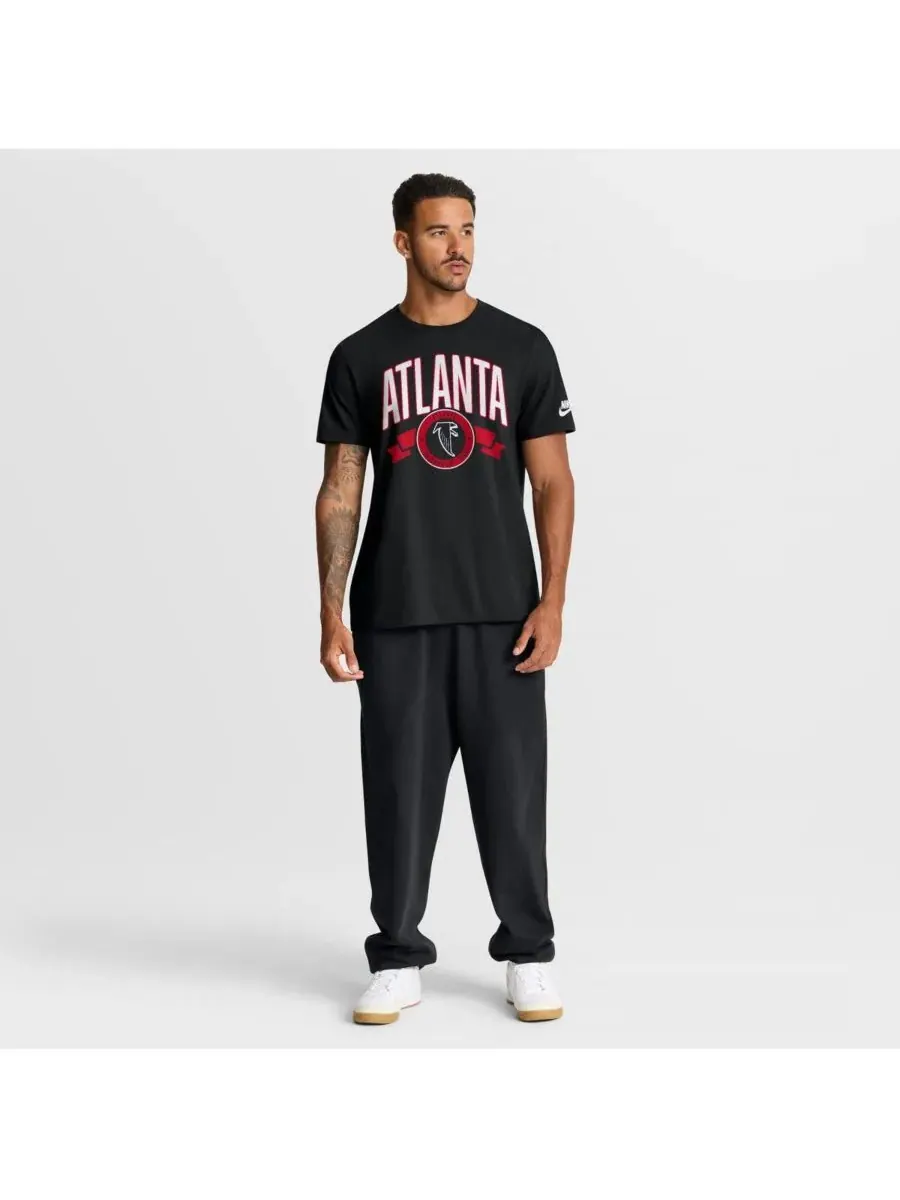 Nike Мужская черная футболка Atlanta Falcons Rewind (передняя и задняя части) Essential — изображение 3 из 5, черный