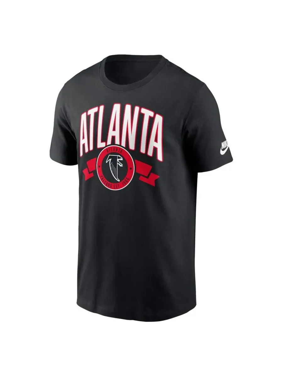 Nike Мужская черная футболка Atlanta Falcons Rewind (передняя и задняя части) Essential — изображение 4 из 5, черный