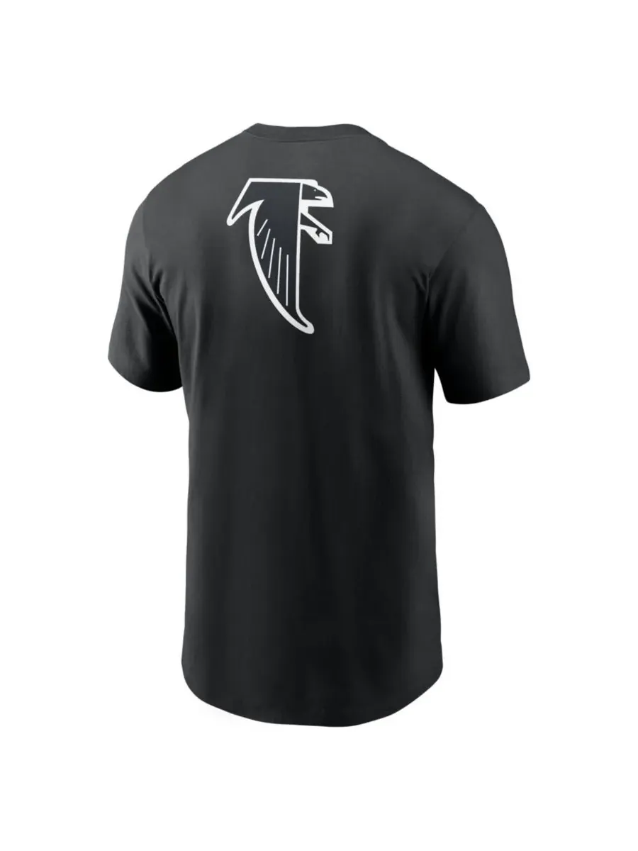 Nike Мужская черная футболка Atlanta Falcons Rewind (передняя и задняя части) Essential — изображение 5 из 5, черный
