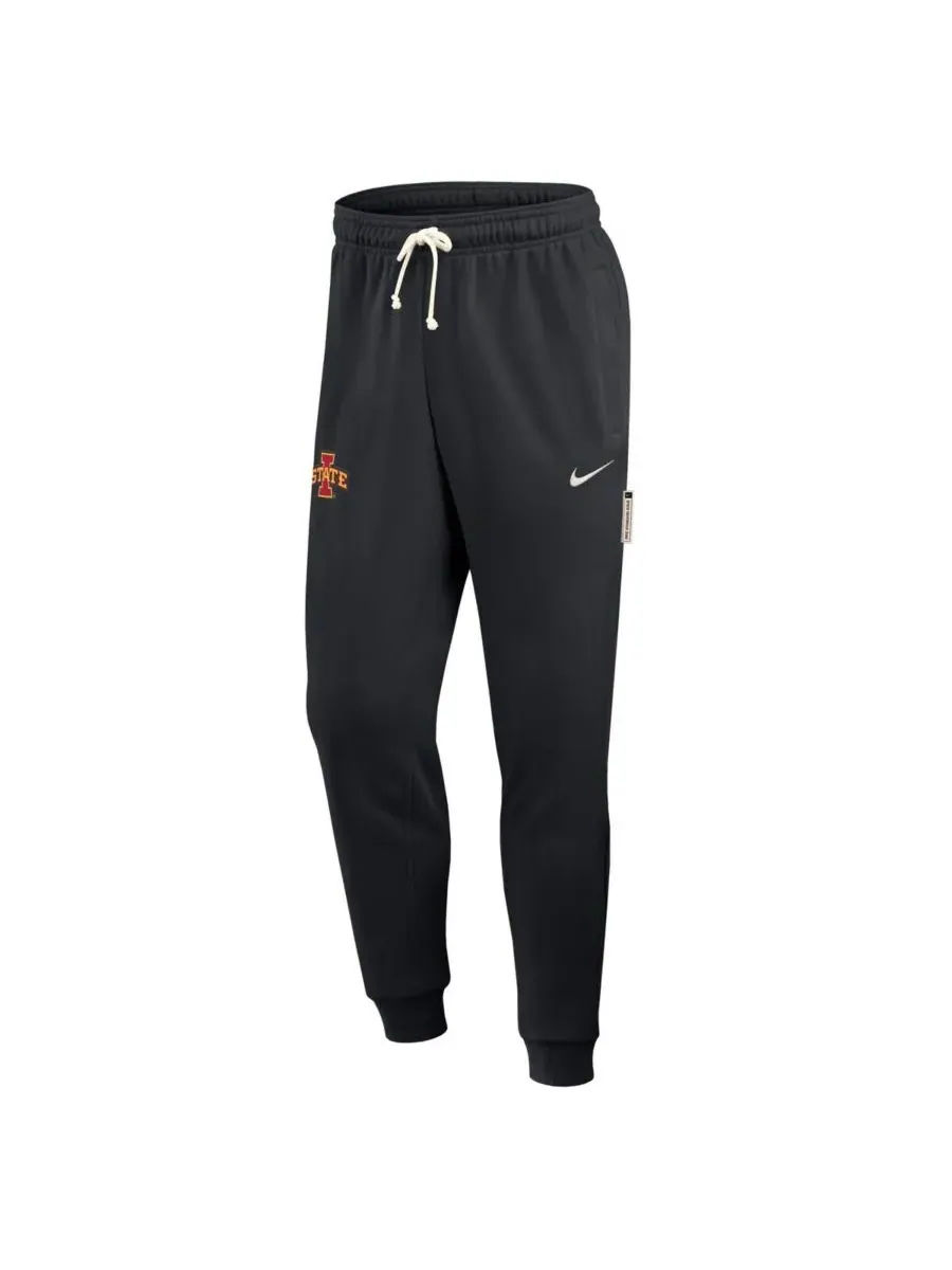Nike Мужские черные спортивные брюки Iowa State Cyclones 2025 Sideline Performance Taper Pants — изображение 2 из 3, черный