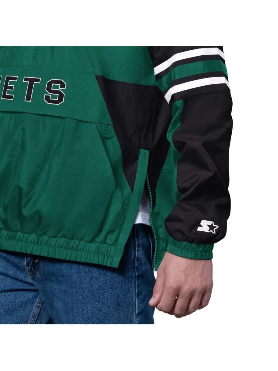 Starter Мужская зеленая толстовка с капюшоном New York Jets Prospect с застежкой-молнией до — изображение 3 из 3, зеленый