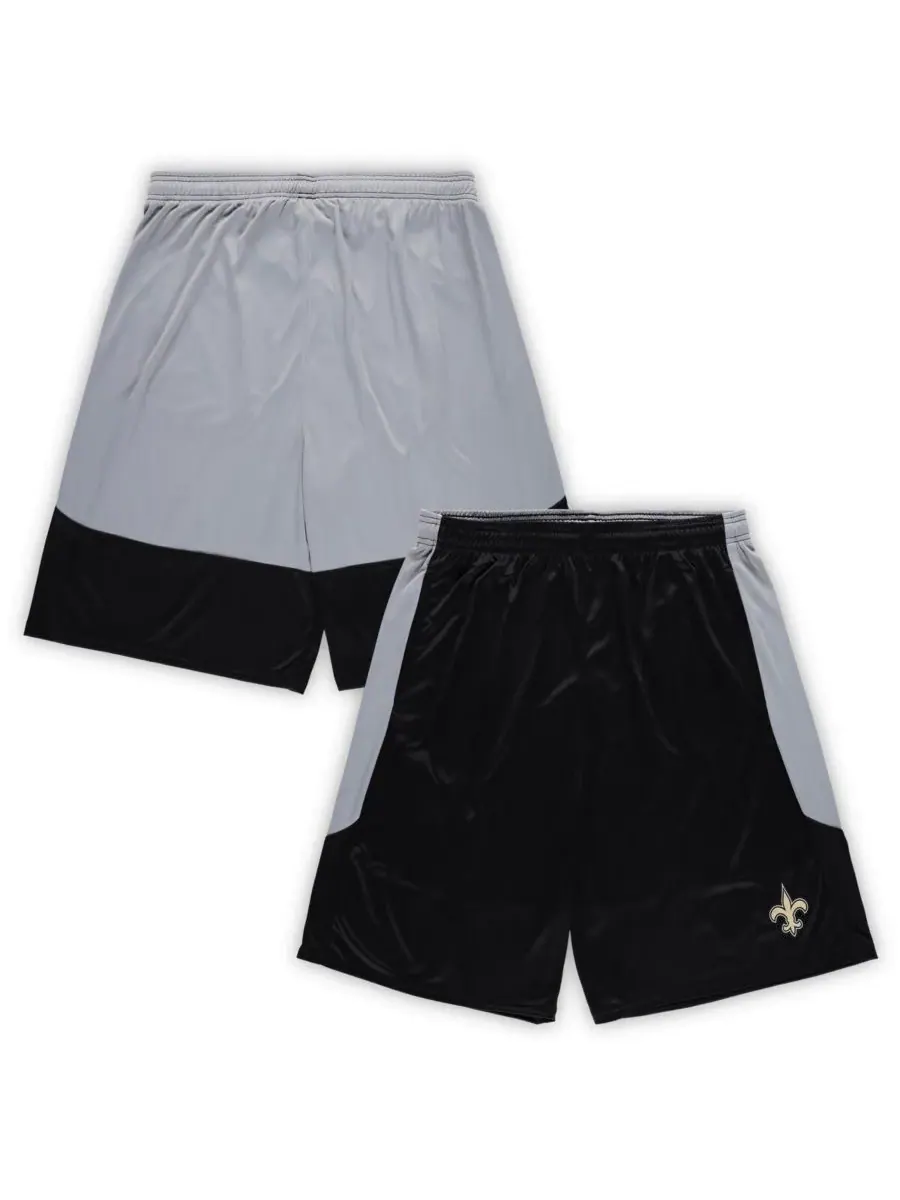 Fanatics Мужские черные шорты большого размера с логотипом команды New Orleans Saints — изображение 1 из 3