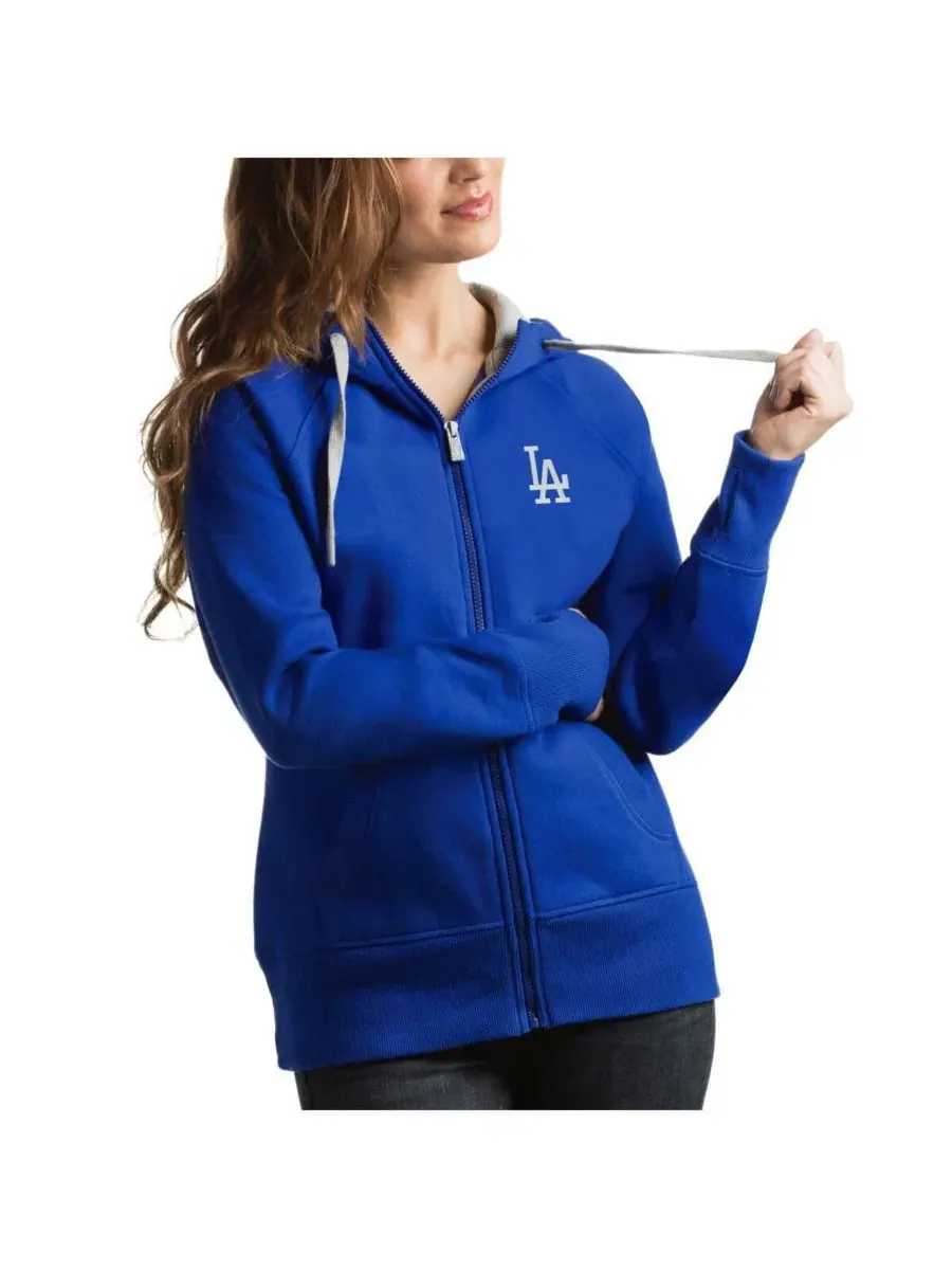 Женская толстовка на молнии с символикой команды Los Angeles Dodgers "Victory" (Королевский мундир) — изображение 1 из 1