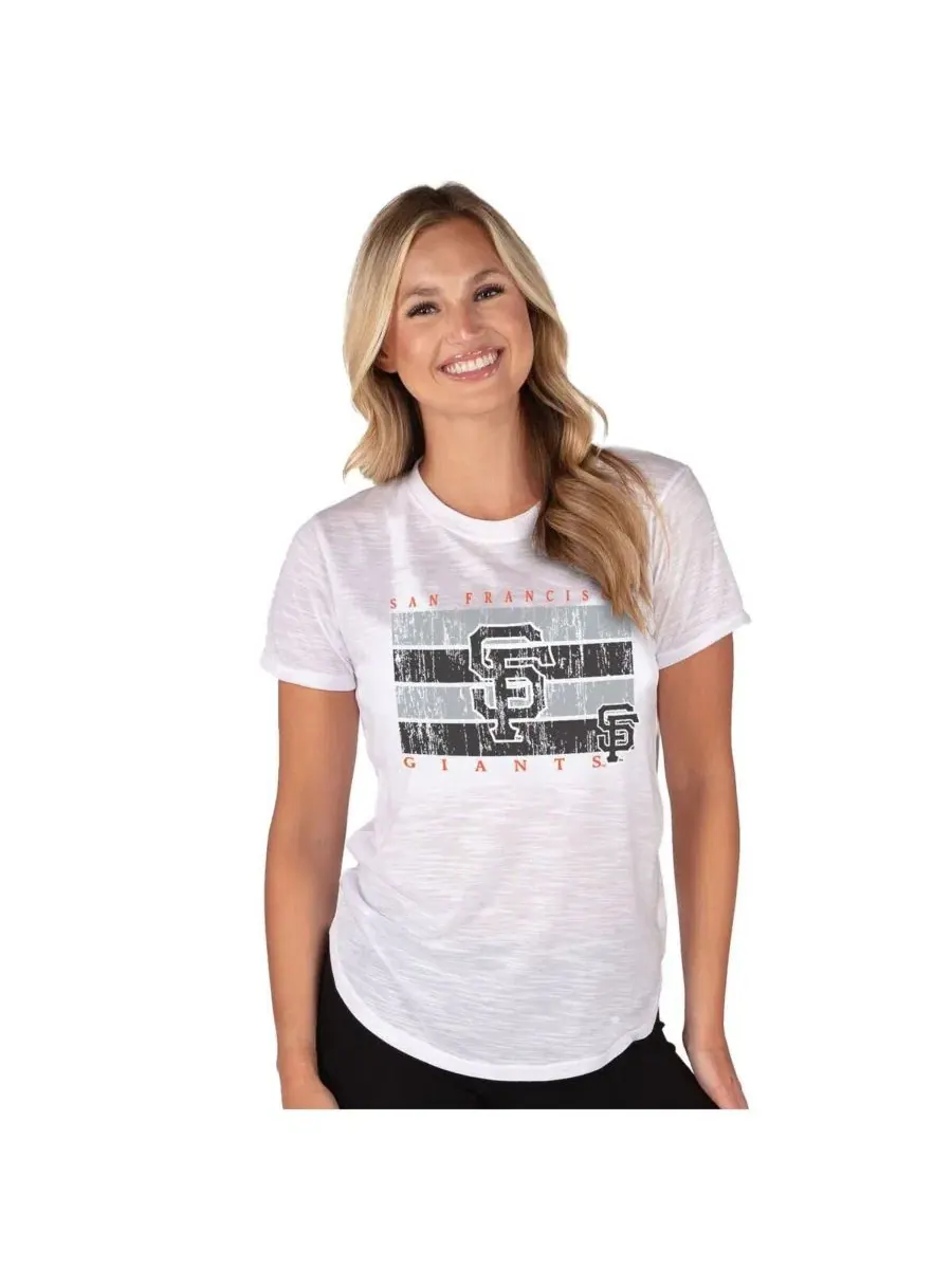 Женская белая вязаная футболка San Francisco Giants Infuse Concepts Sport — изображение 1 из 1, белый