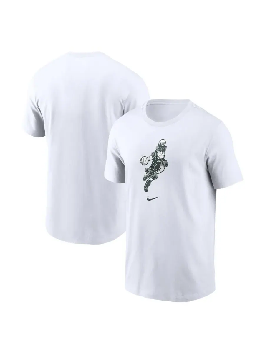 Nike Мужская белая баскетбольная футболка Michigan State Spartans Sparty Sport — изображение 1 из 3, белый