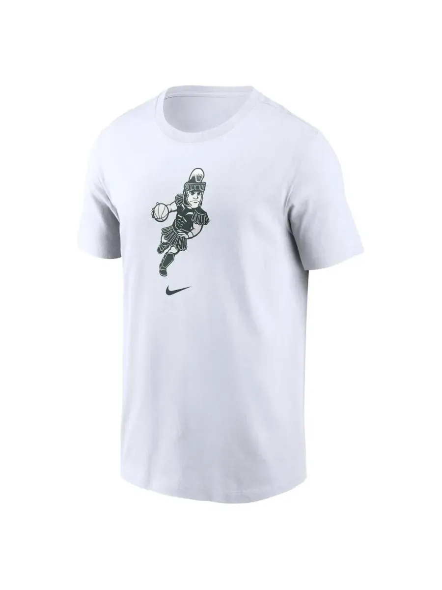 Nike Мужская белая баскетбольная футболка Michigan State Spartans Sparty Sport — изображение 2 из 3, белый