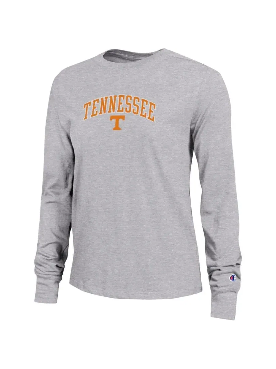 Champion Женская серая футболка с длинными рукавами с логотипом Tennessee Volunteers Arch Over Logo — изображение 3 из 3