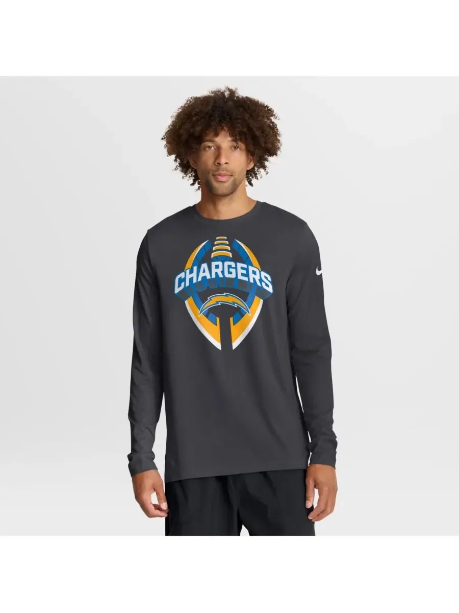 Nike Мужская футболка с длинным рукавом "Los Angeles Chargers Primetime Legend Icon Performance" — изображение 1 из 5, серый