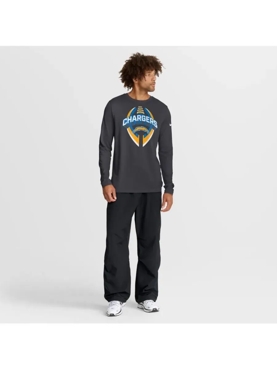 Nike Мужская футболка с длинным рукавом "Los Angeles Chargers Primetime Legend Icon Performance" — изображение 3 из 5, серый