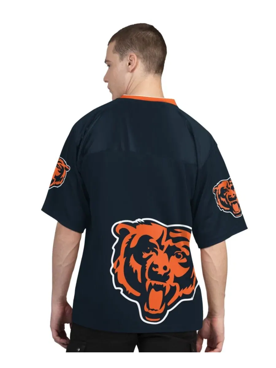 Комплект футболок с длинным и коротким рукавом с принтом Chicago Bears Starter — изображение 3 из 5, темно-синий белый