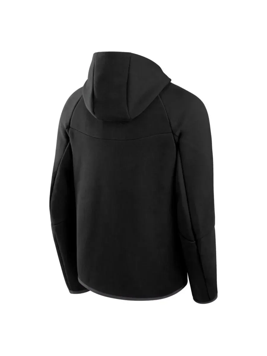 Мужская худи-ветровка Tech Fleece Windrunner с полноценной молнией, модель Atlanta Braves Nike — изображение 3 из 3, черный
