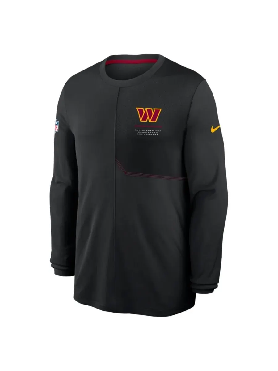Лонгслив Nike Black Washington Commanders Sideline Coaches UV Dri-FIT — изображение 2 из 3, черный