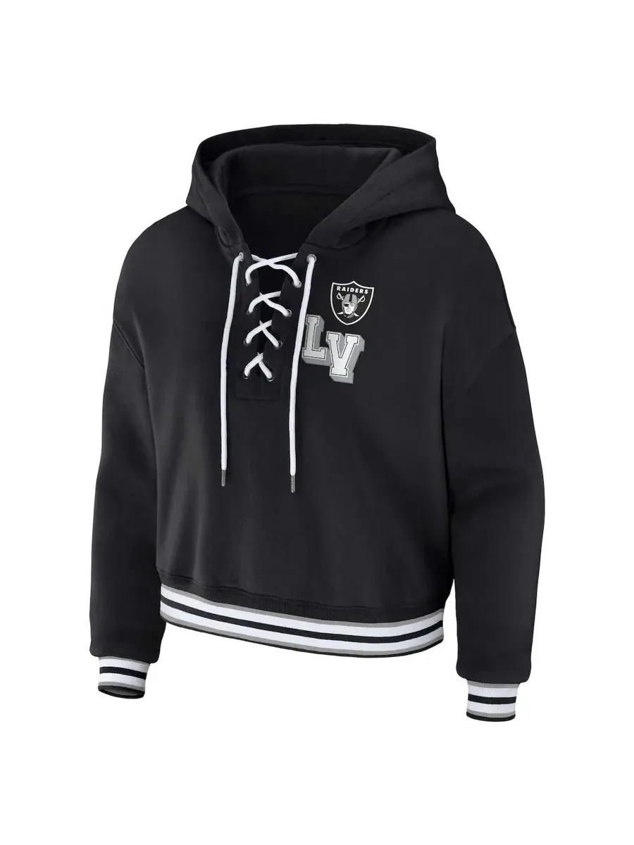 Худи на шнуровке с принтом Las Vegas Raiders WEAR by Erin Andrews — изображение 2 из 3, черный