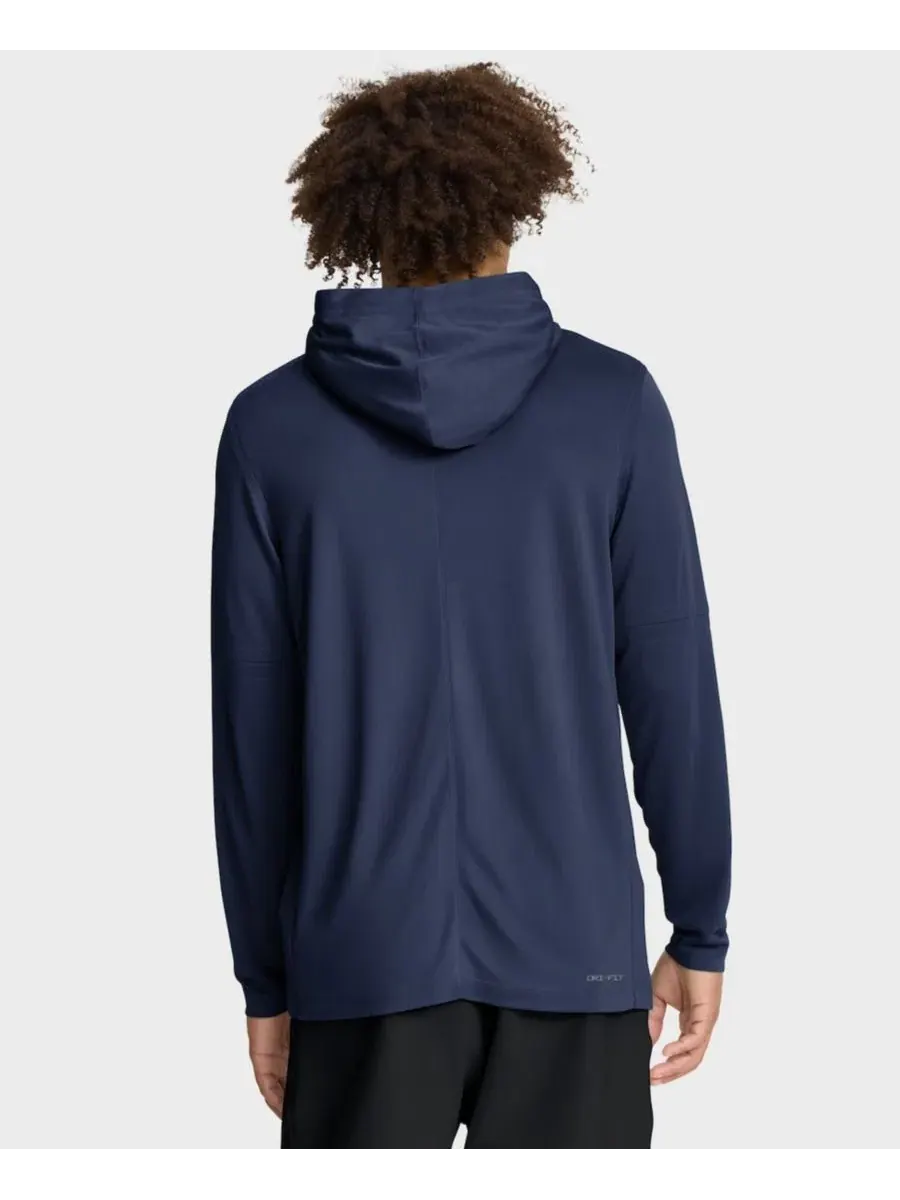 Футболка с капюшоном и длинным рукавом Nike — изображение 4 из 5, темно-синий
