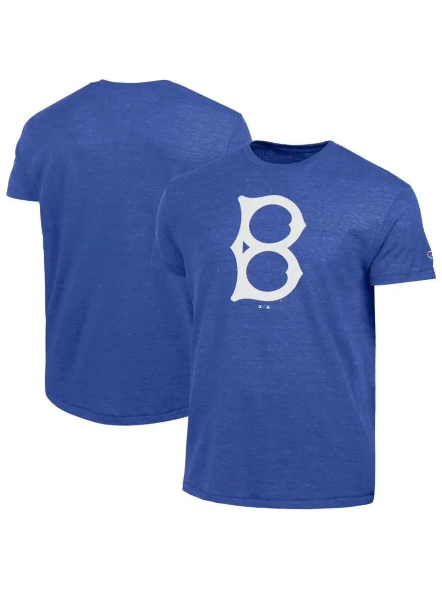 Футболка с принтом Cooperstown Logo Tri-Blend Brooklyn Dodgers Champion — изображение 1 из 3, королевский