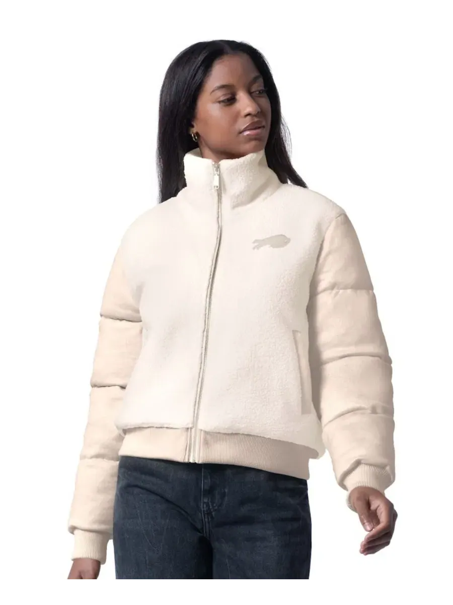 Женская куртка-бомбер с шерпой и квилтингом, модель Cheerleader Sherpa Full-Zip G-III 4Her by Carl — изображение 1 из 2