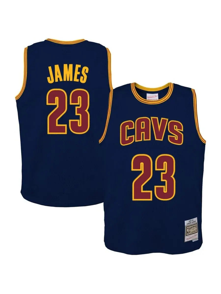 Баскетбольная майка Леброна Джеймса Hardwood Classics Swingman Mitchell & Ness — изображение 1 из 3, темно-синий