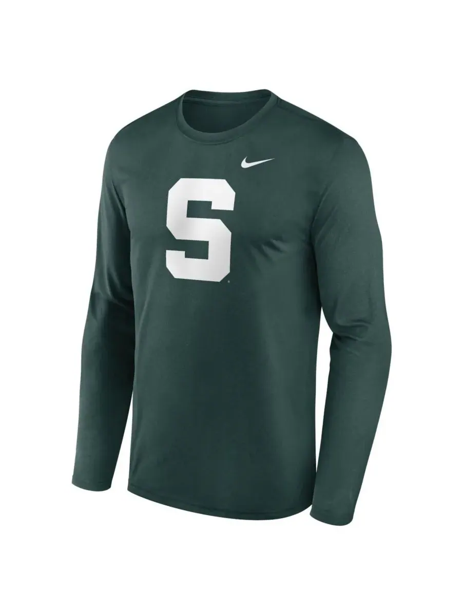 Nike Мужская зеленая футболка с длинными рукавами Michigan State Spartans Prime Time Alternate Logo — изображение 3 из 3