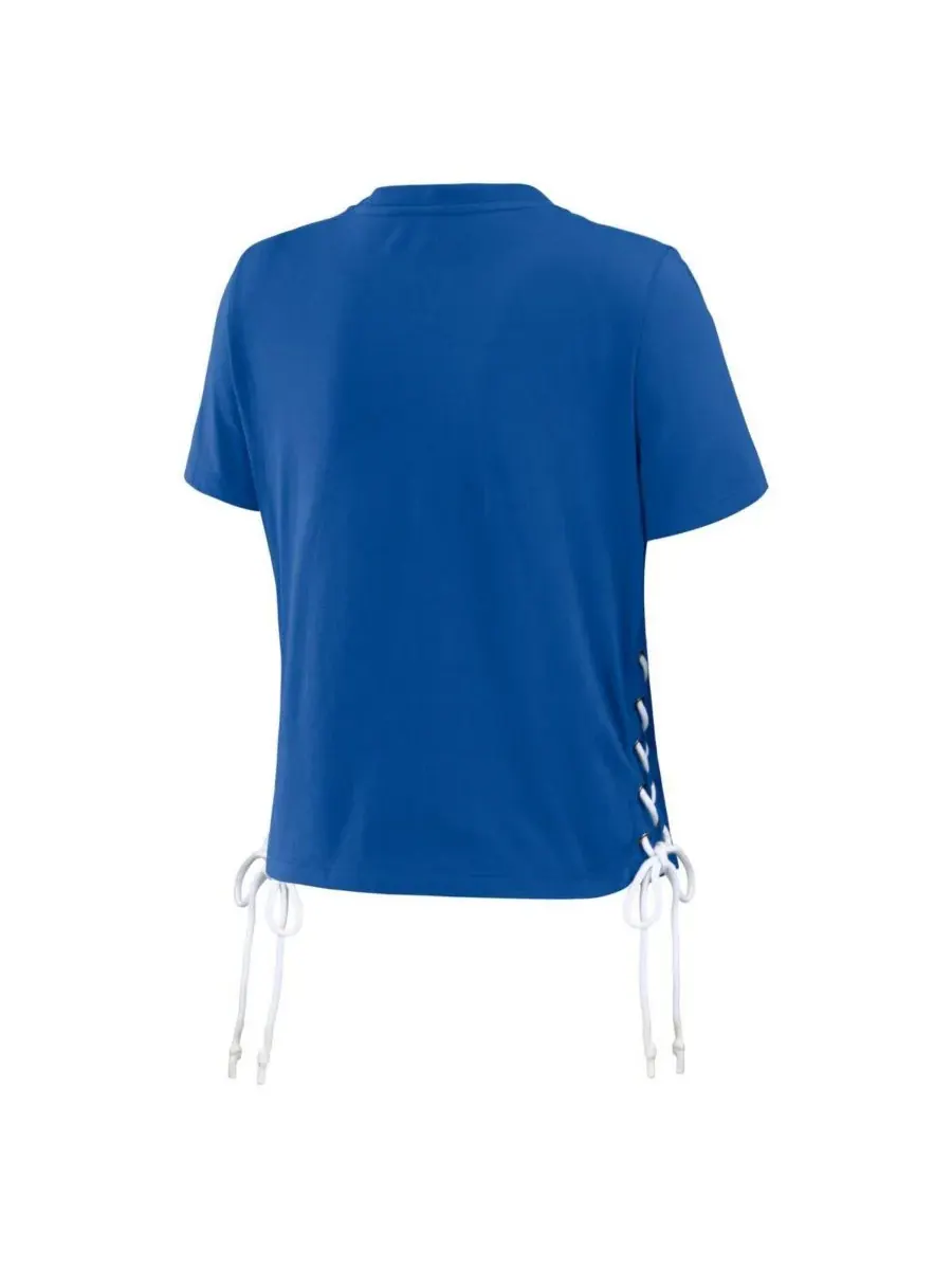 WEAR by Erin Andrews Женская укороченная футболка Royal Toronto Blue Jays со шнуровкой сбоку — изображение 3 из 3