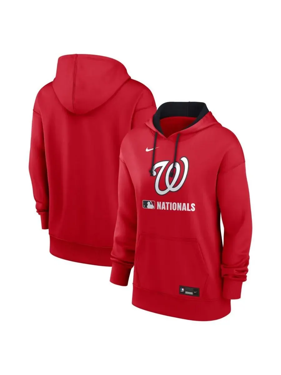 Nike Женская красная толстовка с капюшоном Washington Nationals из аутентичной коллекции — изображение 1 из 3, красный