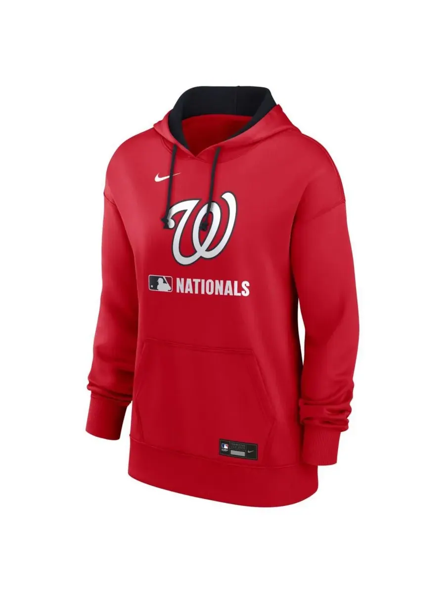 Nike Женская красная толстовка с капюшоном Washington Nationals из аутентичной коллекции — изображение 3 из 3, красный