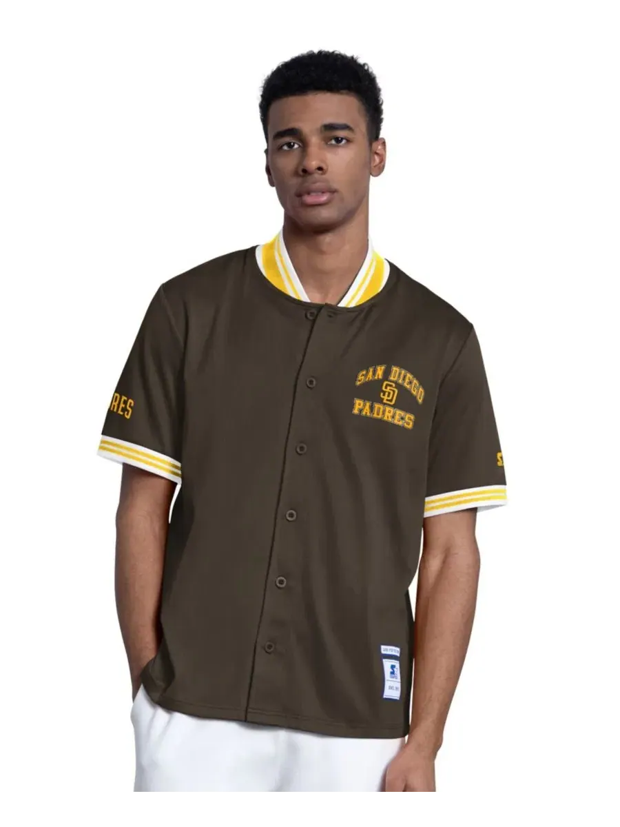 Куртка с коротким рукавом San Diego Padres Starter — изображение 1 из 3, коричневый