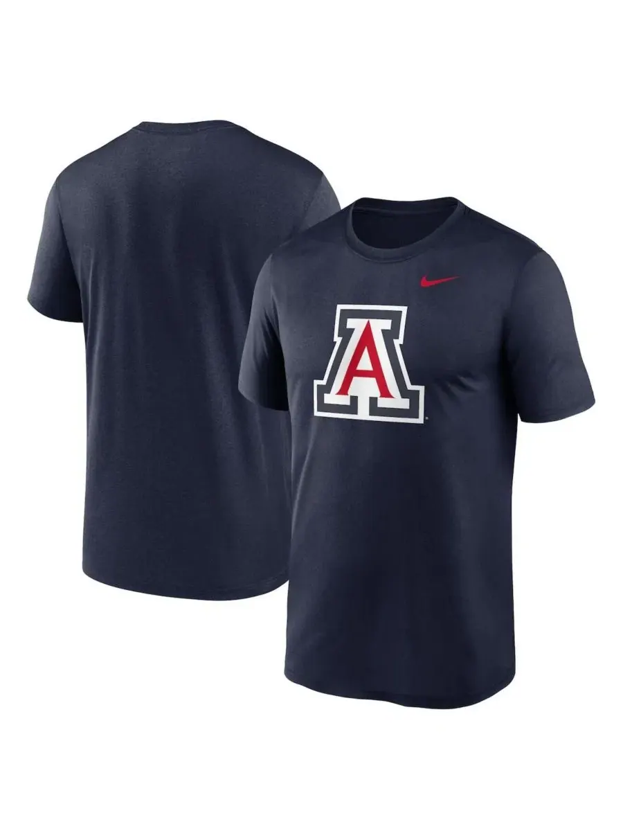 Футболка с длинным рукавом с принтом Arizona Wildcats Nike — изображение 1 из 3, темно-синий