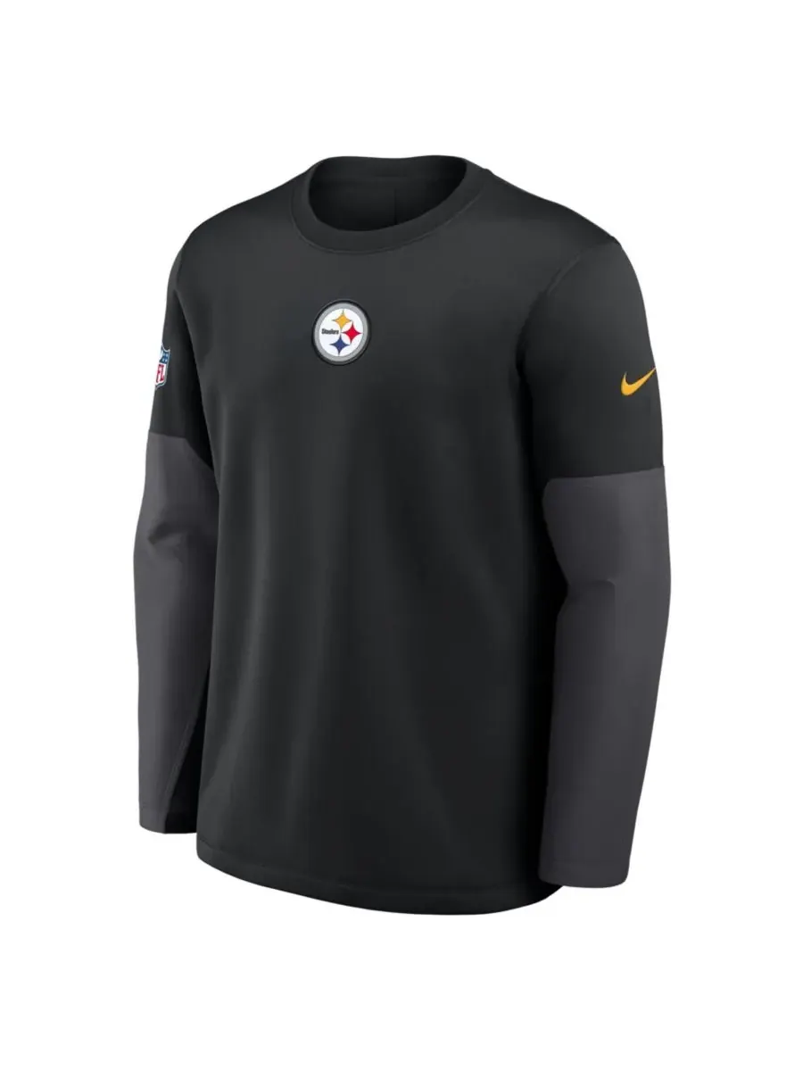 Nike Мужская черная футболка с длинным рукавом Pittsburgh Steelers Sideline Scripted to Win — изображение 2 из 2, черный