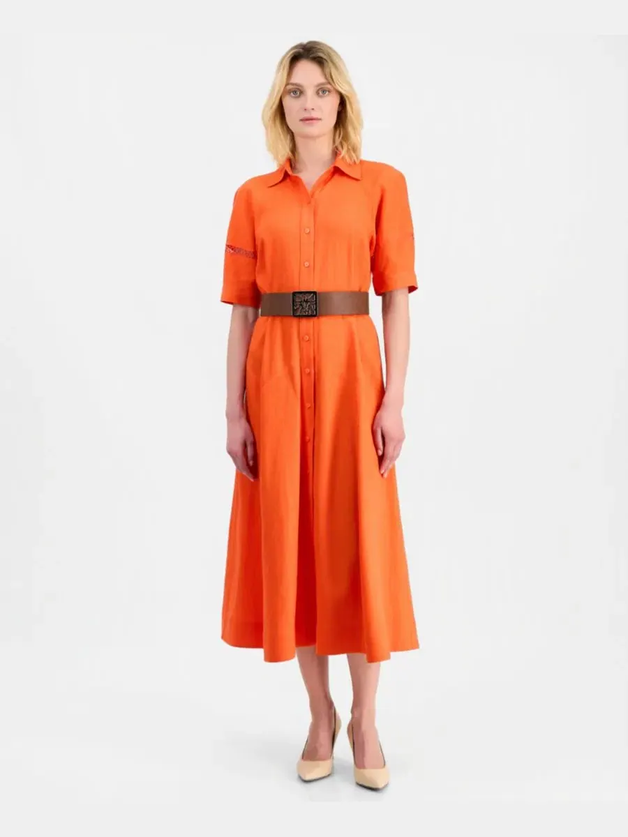 Платье-рубашка миди с рукавом реглан Anne Klein, Carrot — изображение 1 из 5