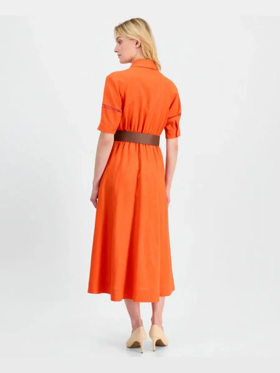 Платье-рубашка миди с рукавом реглан Anne Klein, Carrot — изображение 5 из 5