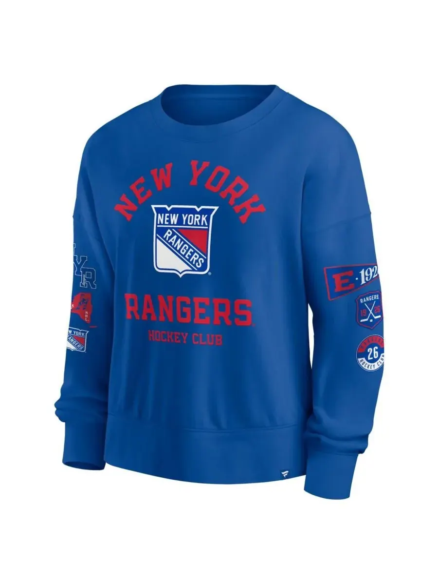 Fanatics Женская синяя толстовка New York Rangers Go Team — изображение 2 из 3, синий