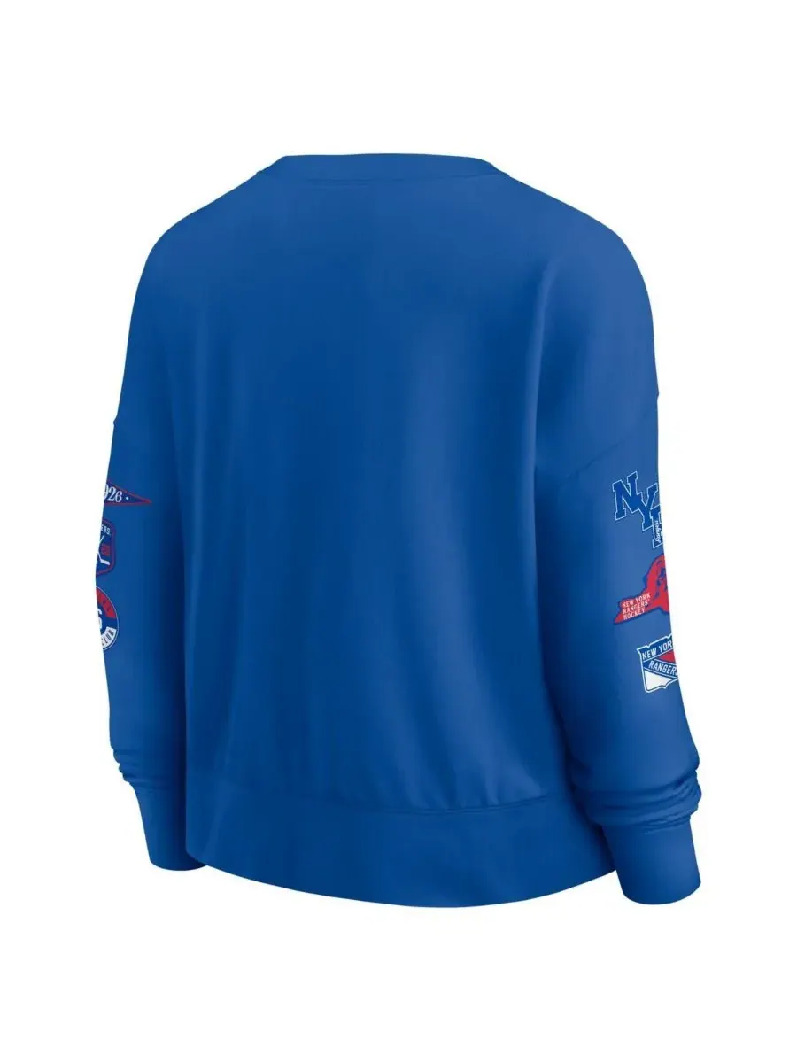 Fanatics Женская синяя толстовка New York Rangers Go Team — изображение 3 из 3, синий