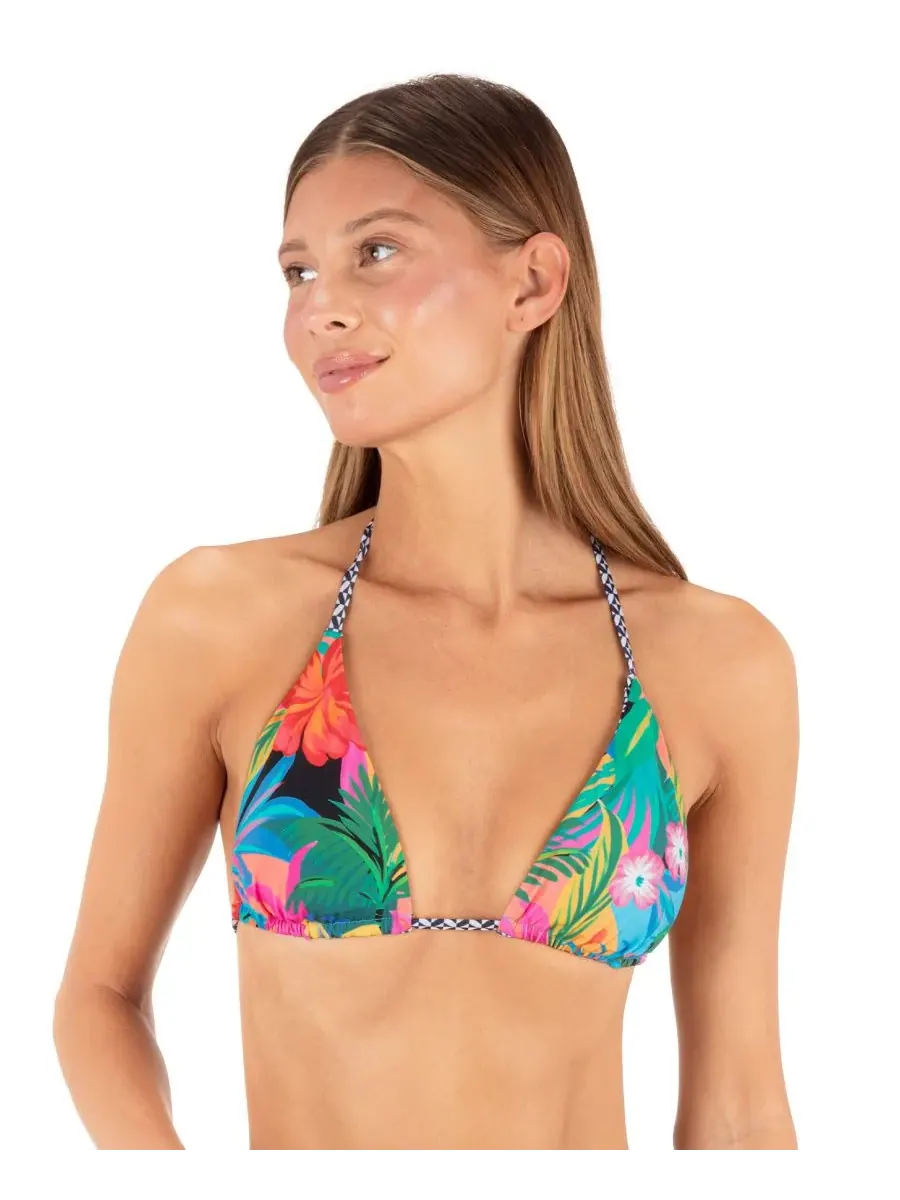Верхняя часть купальника для плавания Pacific Night Tie Tri Swim Bikini Top для женщин Hurley