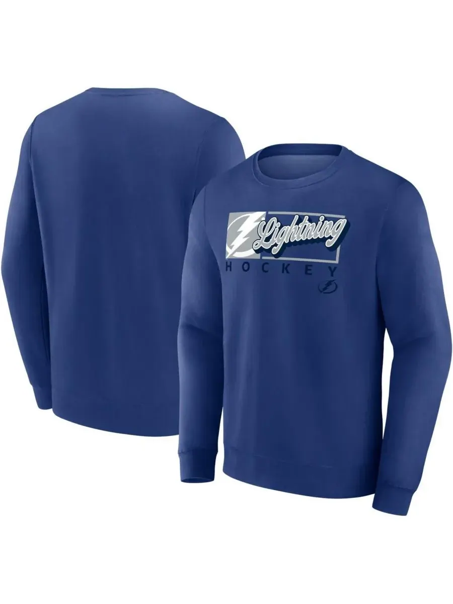 Fanatics Мужская синяя флисовая толстовка Tampa Bay Lightning Focus — изображение 1 из 3, синий